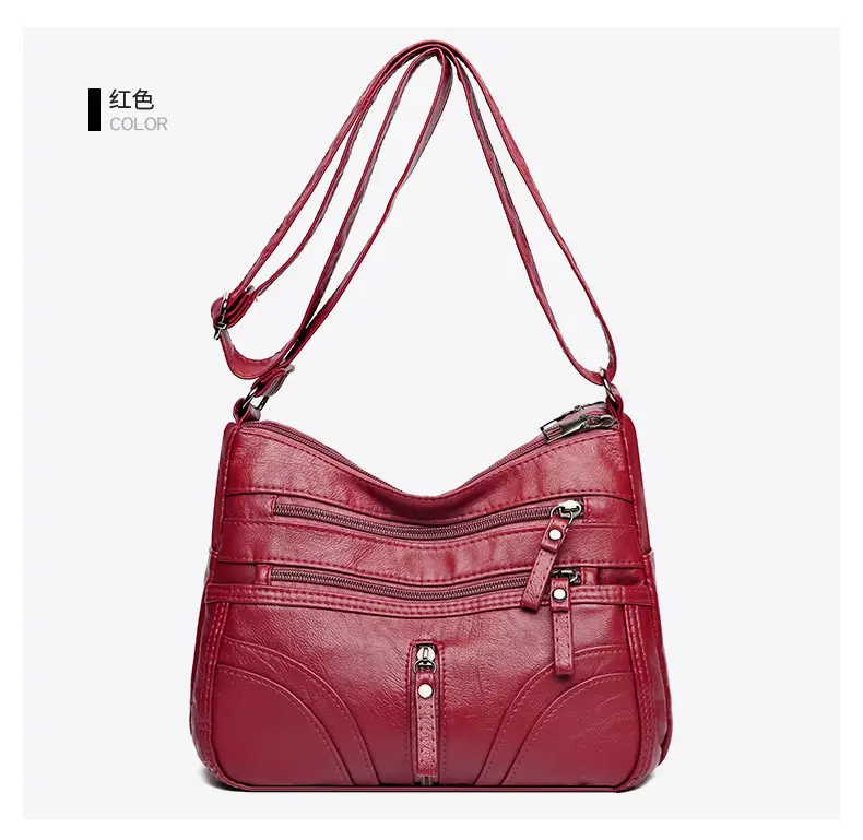 Silver Crossbody Shoulder Bag for Women with Leather Texture — feature 21