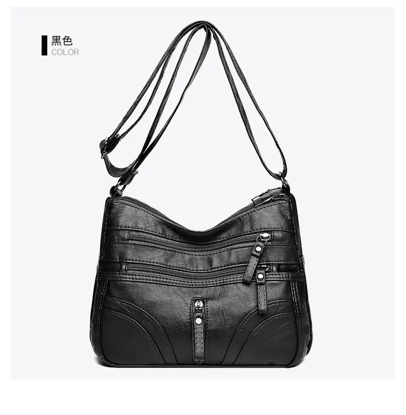 Silver Crossbody Shoulder Bag for Women with Leather Texture — feature 24