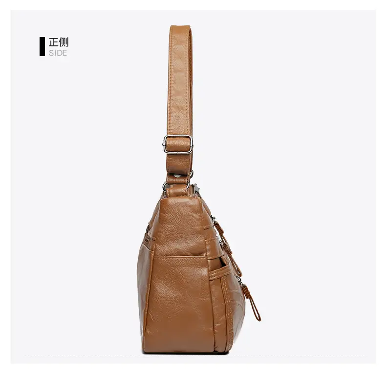 Silver Crossbody Shoulder Bag for Women with Leather Texture — feature 27