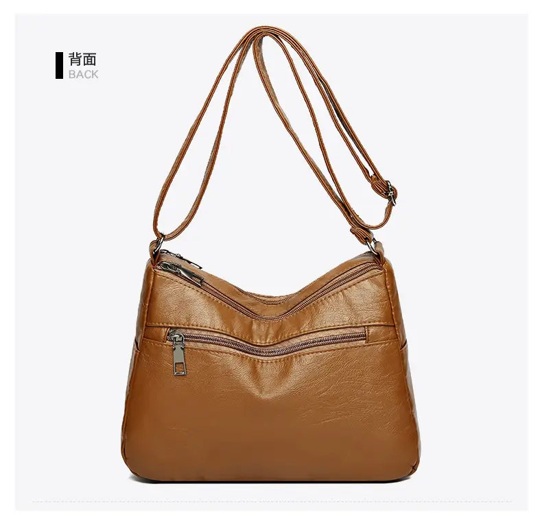 Silver Crossbody Shoulder Bag for Women with Leather Texture — feature 28
