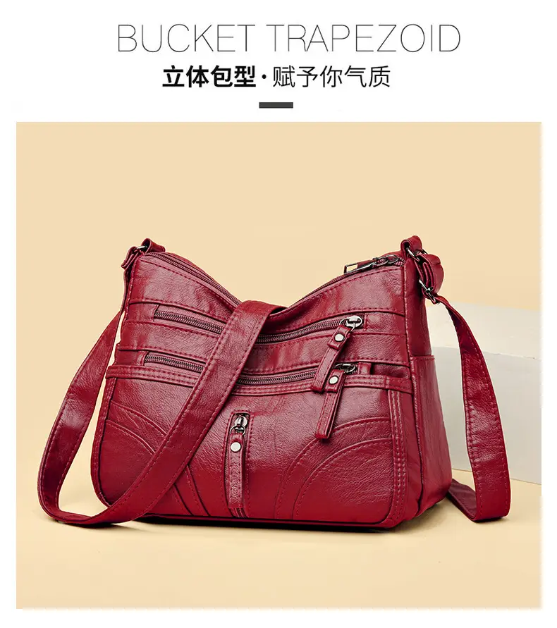 Silver Crossbody Shoulder Bag for Women with Leather Texture — feature 3