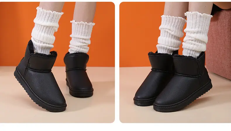 New fleece-lined Thickened Snow Cotton Women's Soft Bottom Non-slip All-match Women's Snow Boots Waterproof Cotton Shoes Women's Shoes — feature 10