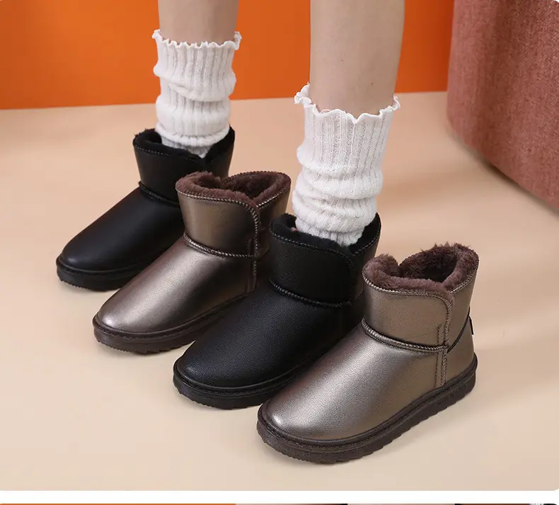 New fleece-lined Thickened Snow Cotton Women's Soft Bottom Non-slip All-match Women's Snow Boots Waterproof Cotton Shoes Women's Shoes — feature 11