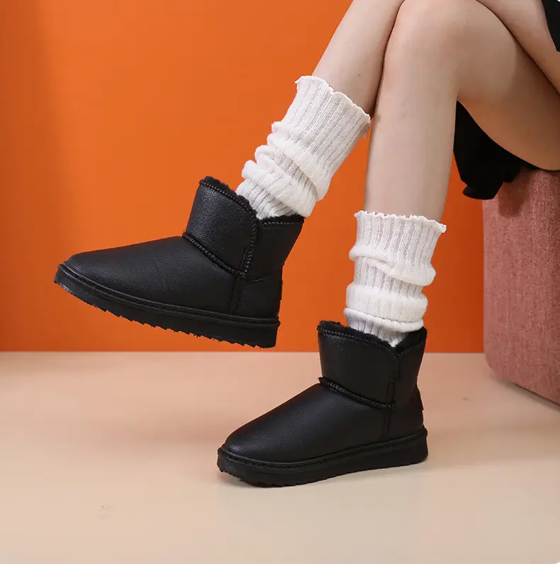 New fleece-lined Thickened Snow Cotton Women's Soft Bottom Non-slip All-match Women's Snow Boots Waterproof Cotton Shoes Women's Shoes — feature 15