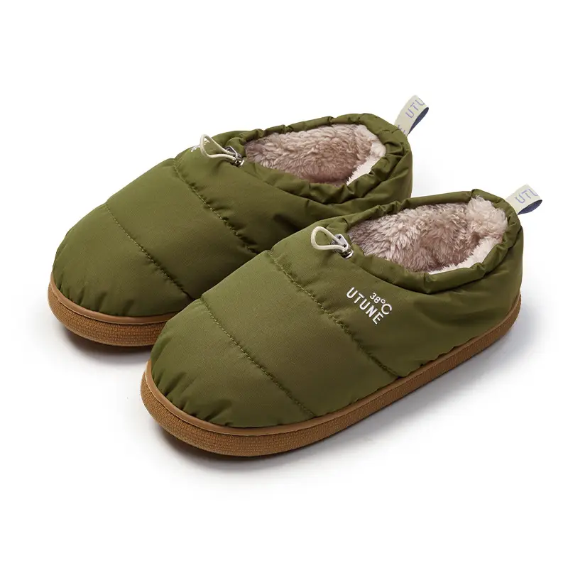 Premium Bread Shoes Cotton Shoes for Women, New Autumn and Winter Warm Home Cotton Slippers for Men, Closed Heel, Outdoor Wear, Non-Slip, Waterproof - Image 8