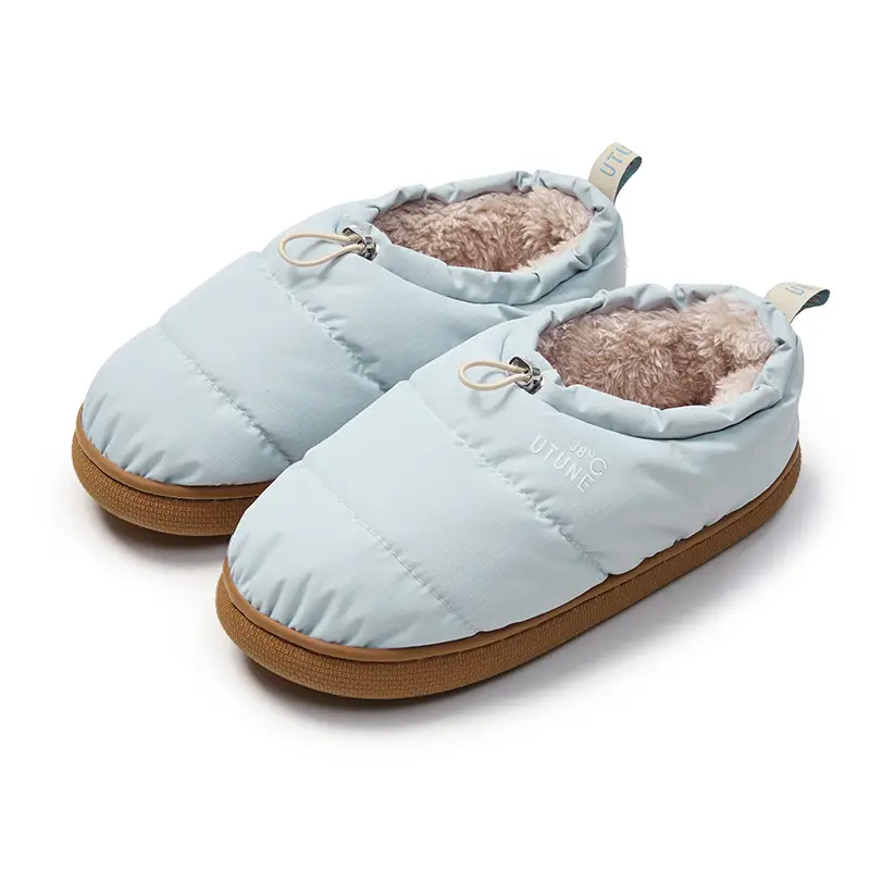 Premium Bread Shoes Cotton Shoes for Women, New Autumn and Winter Warm Home Cotton Slippers for Men, Closed Heel, Outdoor Wear, Non-Slip, Waterproof - Image 2