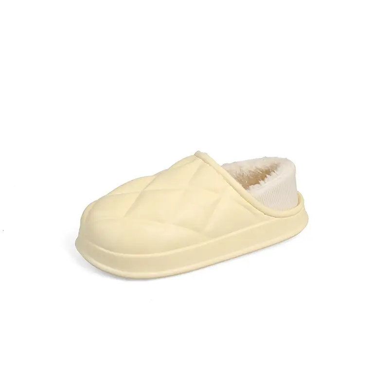 New EVA Waterproof Foot Cotton Slippers Bag with Women's Slippers Men's Autumn and Winter Indoor Home Popular Internet Warm Outer Wear Slippers