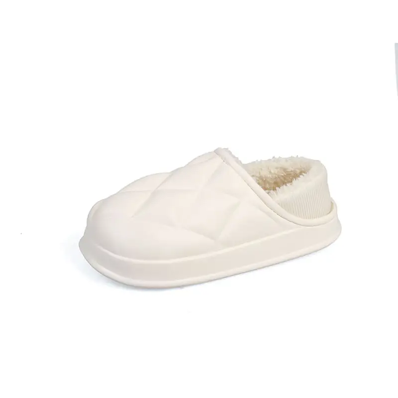 New EVA Waterproof Foot Cotton Slippers Bag with Women's Slippers Men's Autumn and Winter Indoor Home Popular Internet Warm Outer Wear Slippers