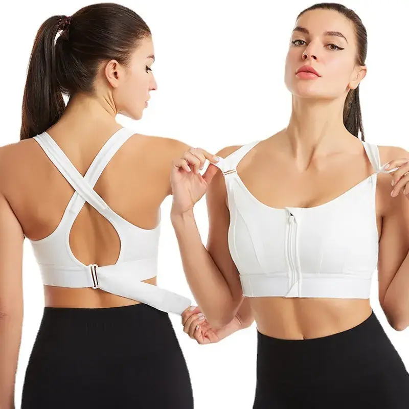 Adjustable Pink Sports Bra with Shockproof Design - Image 9