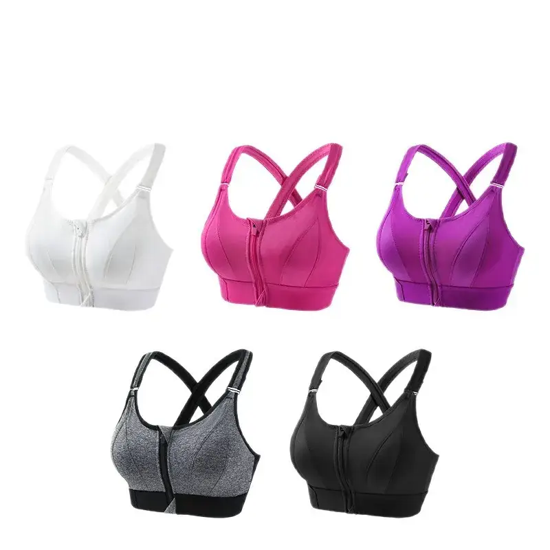 Adjustable Pink Sports Bra with Shockproof Design - Image 12