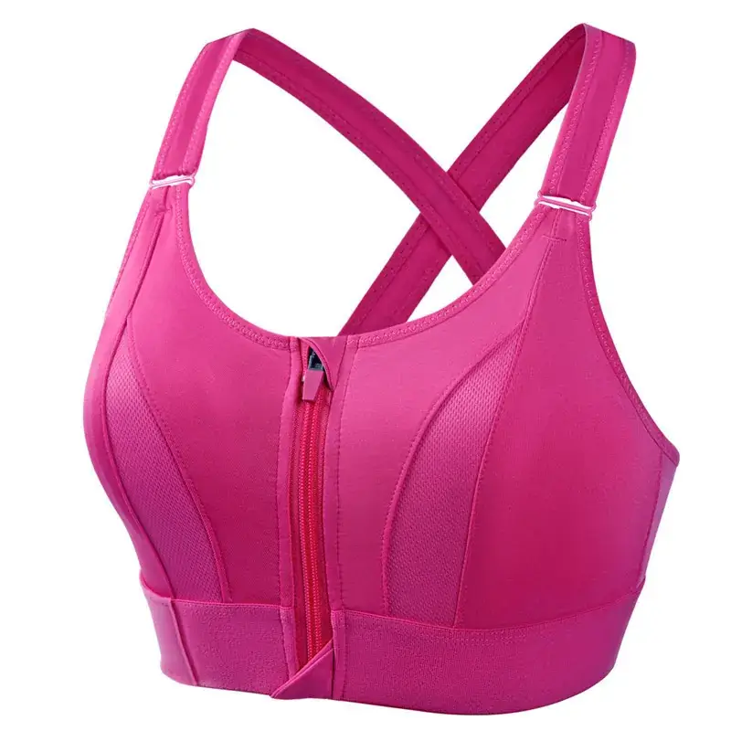 Adjustable Pink Sports Bra with Shockproof Design - Image 3