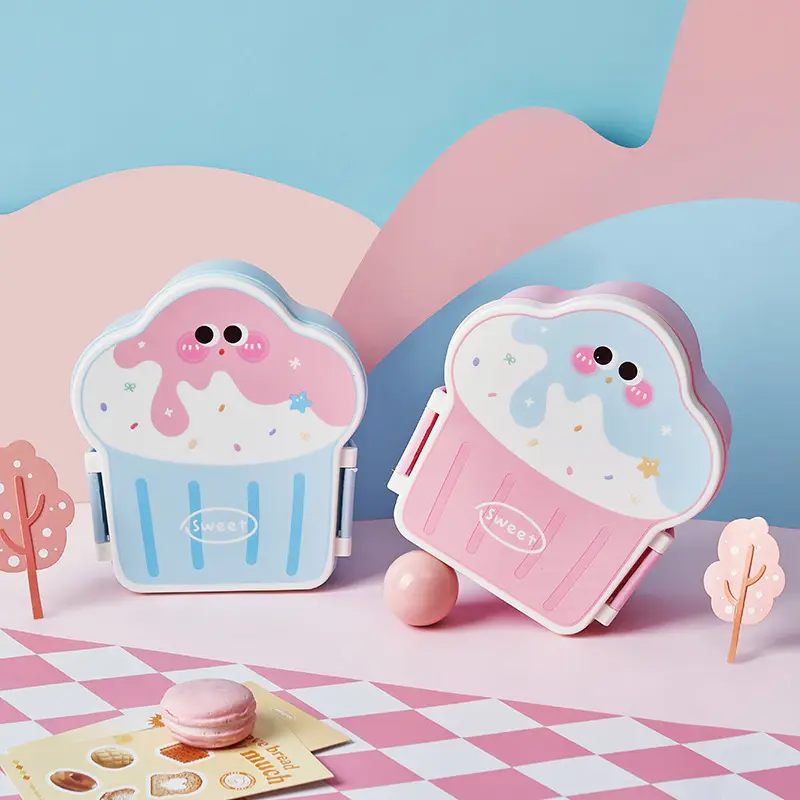 Creative Ice Cream Shaped Lunch Box for Students Lunch Box Lunch Box Cute Children's Portable Supplementary Food Box