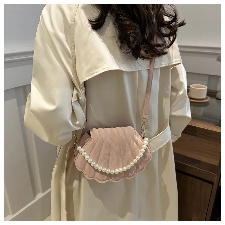 Women's Pearl Embellished Shoulder Bag Grey — feature 42
