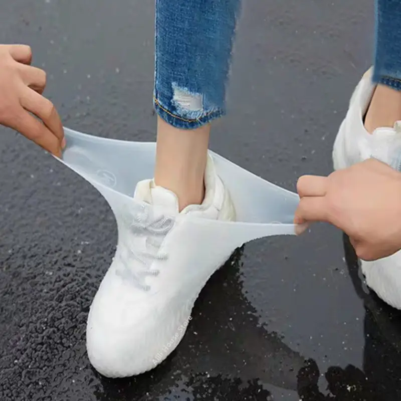 Outdoor Waterproof Shoe Cover Carry-on Waterproof Anti-slip Snow-proof Wear-resistant Adult Latex Shoe Cover for Rainy Day