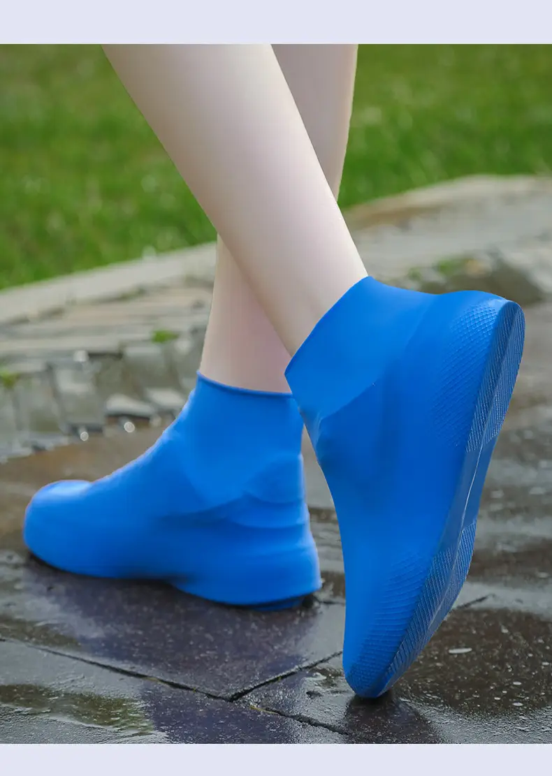 Outdoor Waterproof Shoe Cover Carry-on Waterproof Anti-slip Snow-proof Wear-resistant Adult Latex Shoe Cover for Rainy Day — feature 12