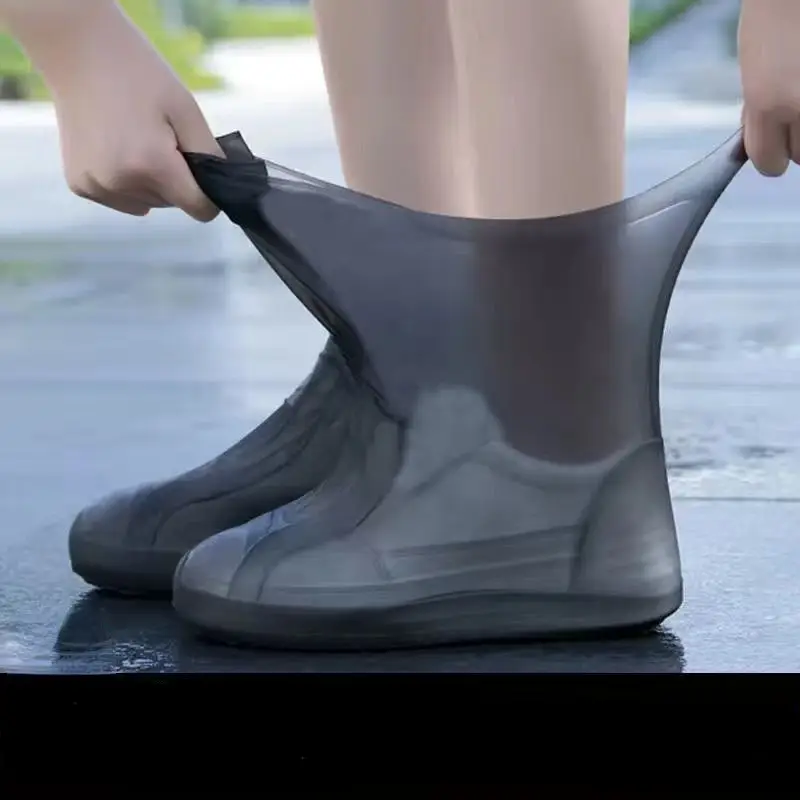 Outdoor Waterproof Shoe Cover Carry-on Waterproof Anti-slip Snow-proof Wear-resistant Adult Latex Shoe Cover for Rainy Day