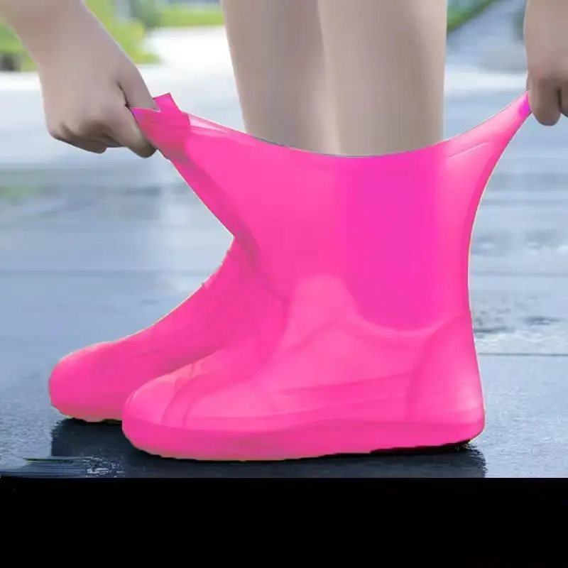 Outdoor Waterproof Shoe Cover Carry-on Waterproof Anti-slip Snow-proof Wear-resistant Adult Latex Shoe Cover for Rainy Day