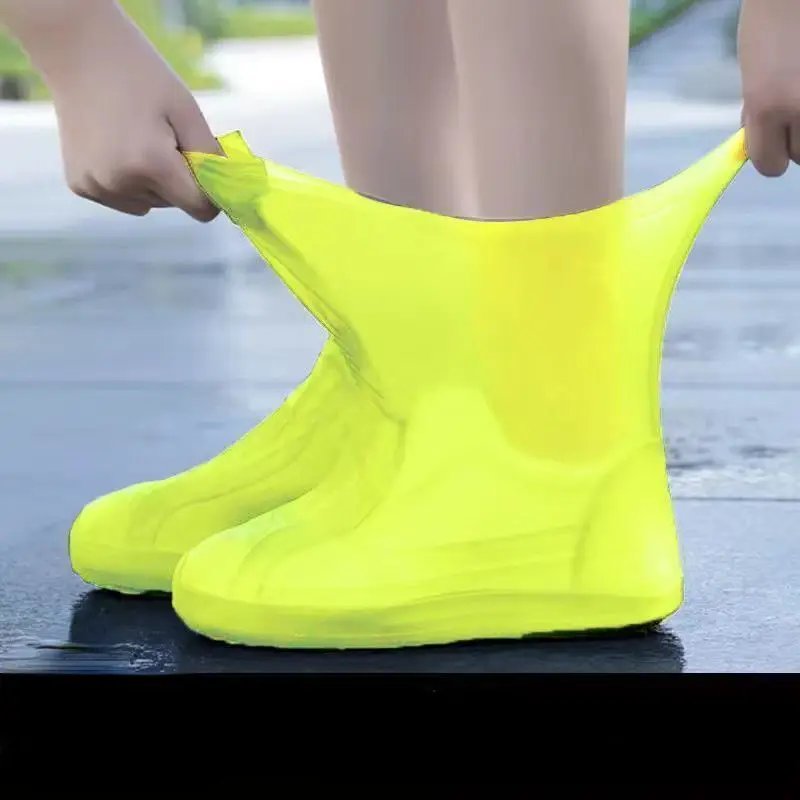 Outdoor Waterproof Shoe Cover Carry-on Waterproof Anti-slip Snow-proof Wear-resistant Adult Latex Shoe Cover for Rainy Day
