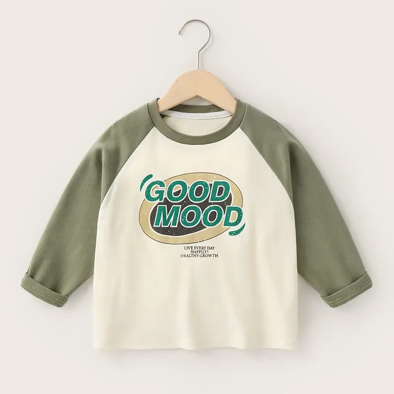 Boys Long Sleeve T-Shirt Sports Handsome Retro Design