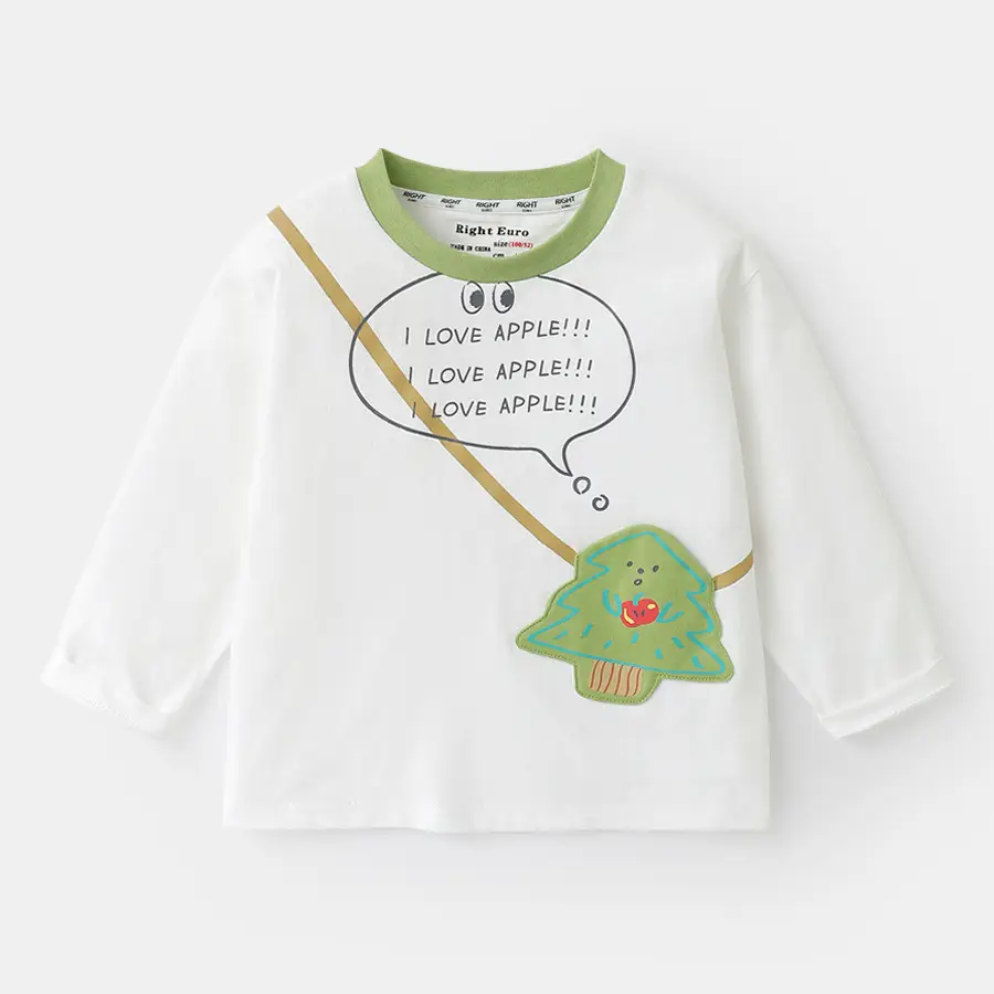 Boys Long Sleeve T-Shirt Sports Handsome Retro Design