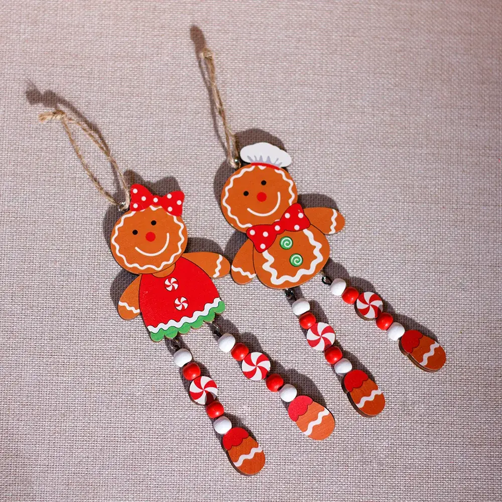 Gingerbread Man Christmas Hanging Pendant with Long Legs