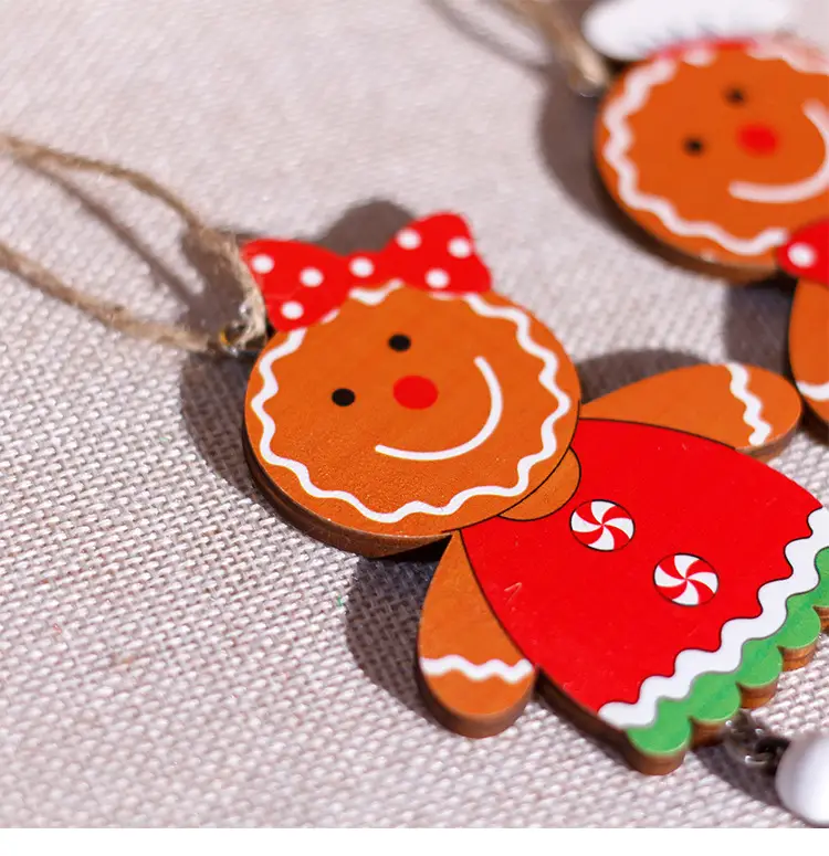 Gingerbread Man Christmas Hanging Pendant with Long Legs — feature 11