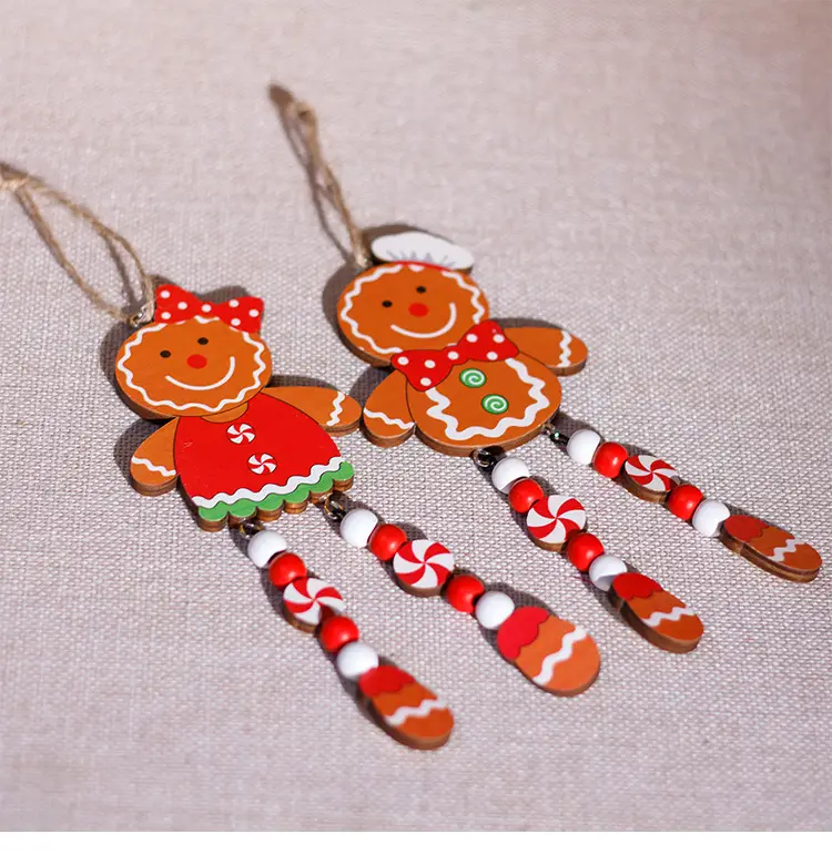 Gingerbread Man Christmas Hanging Pendant with Long Legs — feature 9
