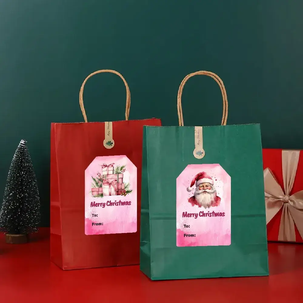New Cross-Border 250 Self-Adhesive Christmas Stickers Gift Box - Image 6
