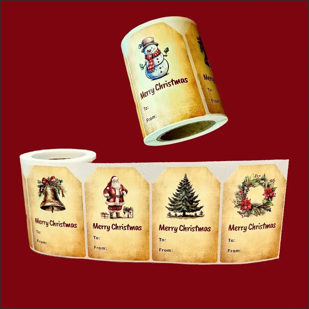 New Cross-Border 250 Self-Adhesive Christmas Stickers Gift Box — feature 13