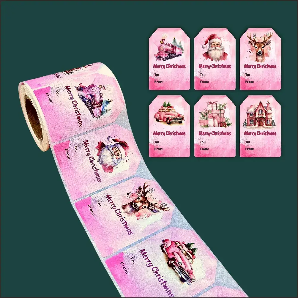 New Cross-Border 250 Self-Adhesive Christmas Stickers Gift Box — feature 2
