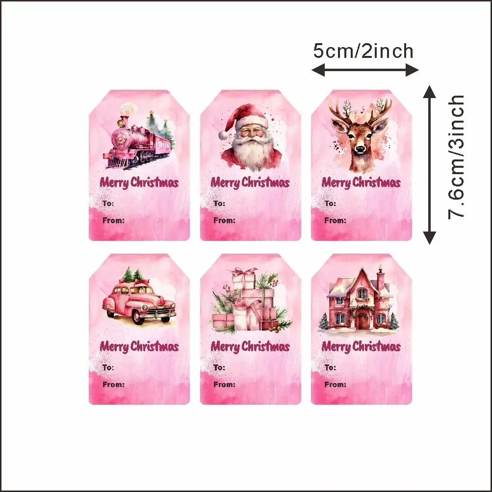 New Cross-Border 250 Self-Adhesive Christmas Stickers Gift Box — feature 3