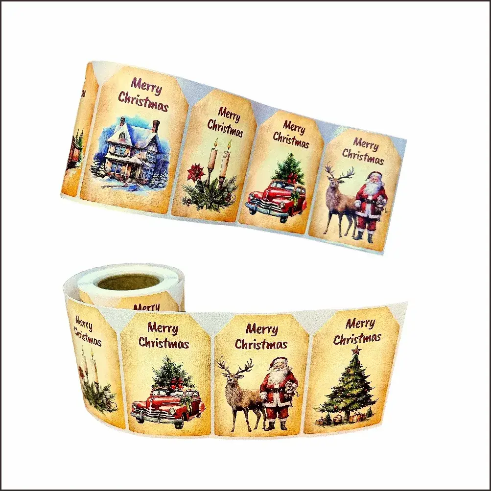 New Cross-Border 250 Self-Adhesive Christmas Stickers Gift Box — feature 9