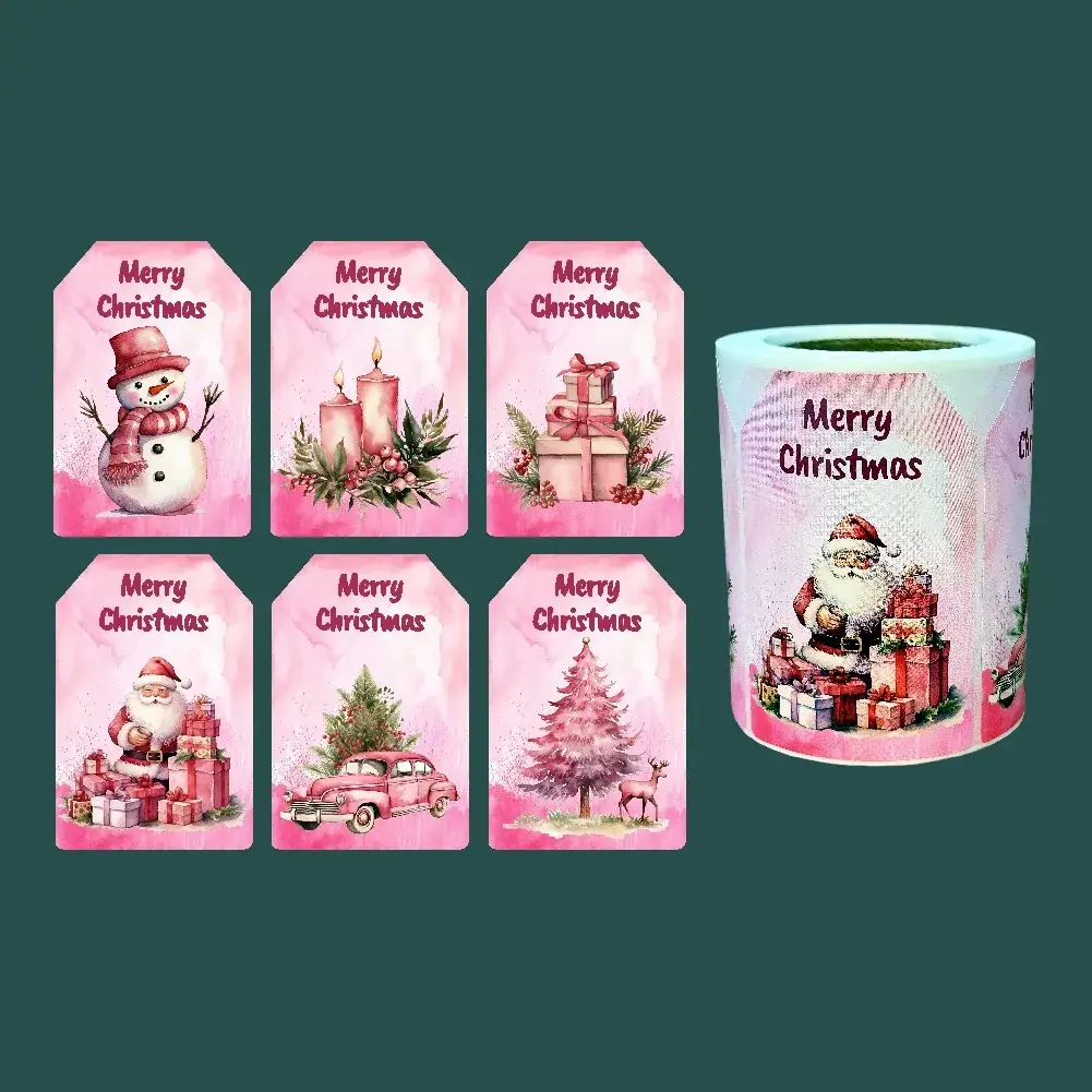New Cross-Border 250 Self-Adhesive Christmas Stickers Gift Box - Image 3