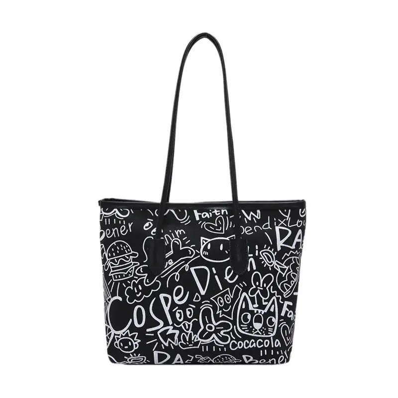Black Printed Crossbody Bag for Women Spring Summer - Image 11