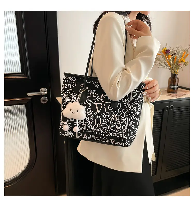 Black Printed Crossbody Bag for Women Spring Summer — feature 9