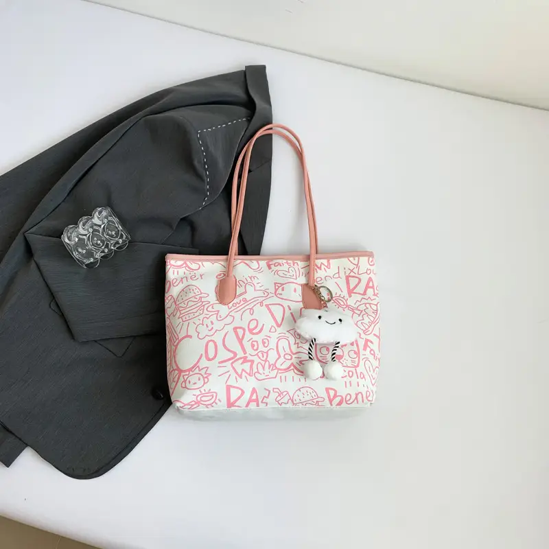 Black Printed Crossbody Bag for Women Spring Summer - Image 3