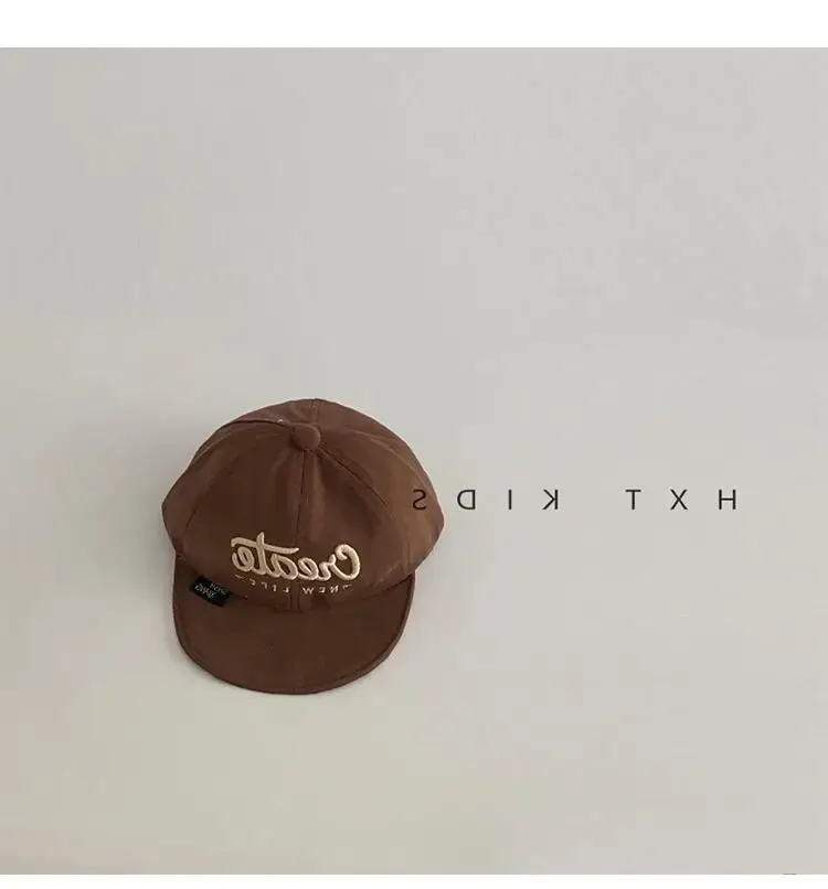 Brown Baby Cap with Small Embroidery for 1 Year Old — feature 10