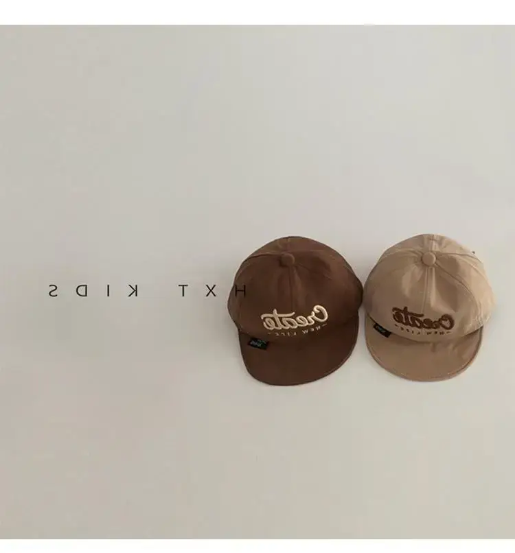 Brown Baby Cap with Small Embroidery for 1 Year Old — feature 4