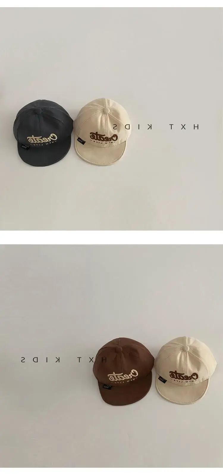 Brown Baby Cap with Small Embroidery for 1 Year Old — feature 5