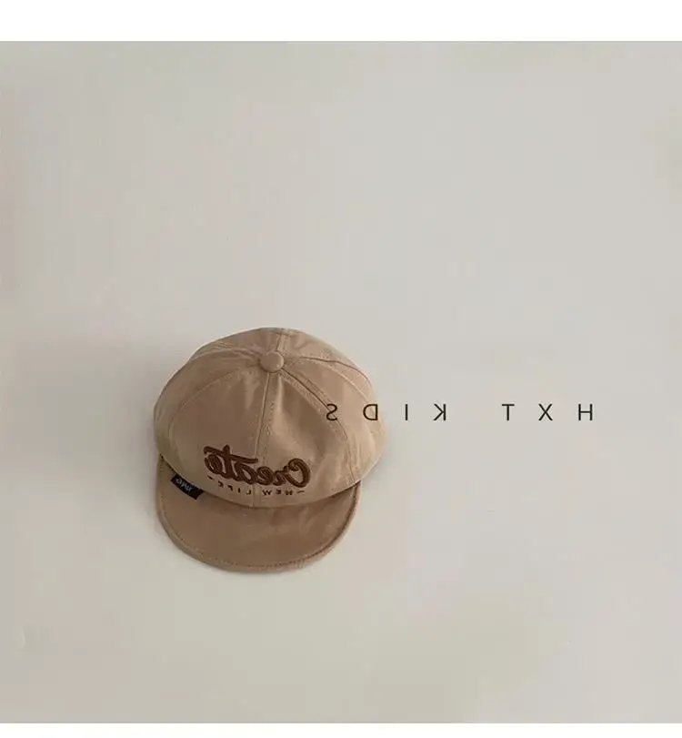 Brown Baby Cap with Small Embroidery for 1 Year Old — feature 7