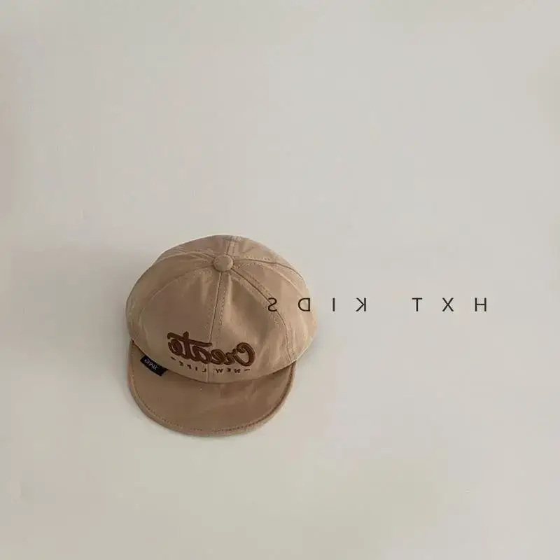 Brown Baby Cap with Small Embroidery for 1 Year Old - Image 2