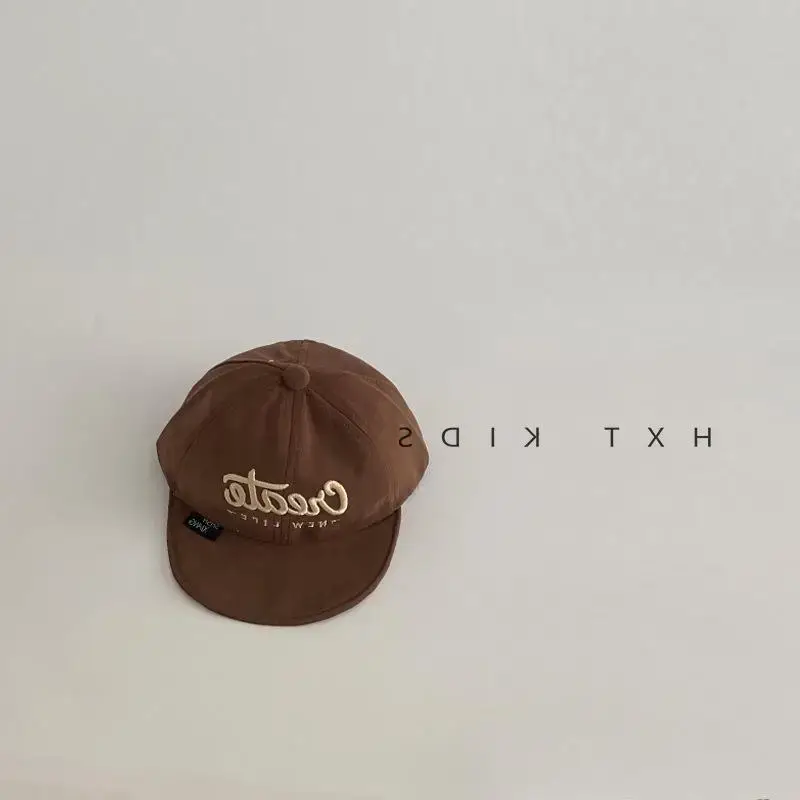 Brown Baby Cap with Small Embroidery for 1 Year Old - Image 5