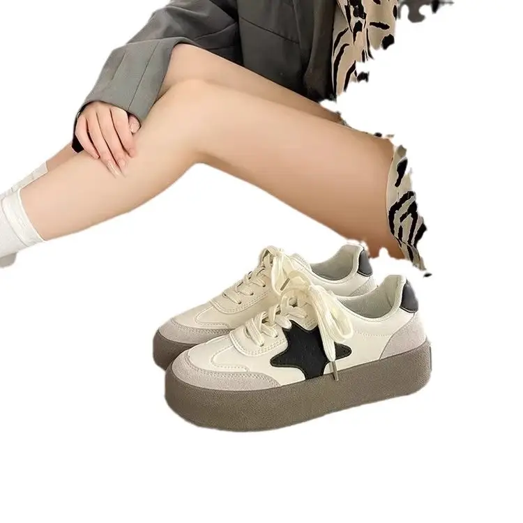 Dexun Shoes Women's Shoes 2025 New Spring and Autum Thick-Soled White Shoes Retro Forrest Gump Shoes Versatile Casual Sports Sneakers - Image 5