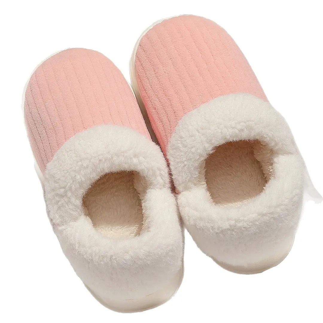Cotton Slippers Women's Autumn and Winter Home Warm Non-slip Silent Warm Cotton Shoes for Stomp Feeling New Style Cotton Slippers Men's Outer Wear - Image 7