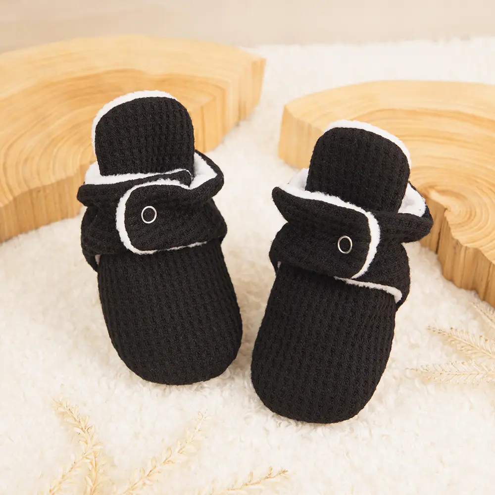 New Baby Socks with Buckle Strap Black Grey Brown