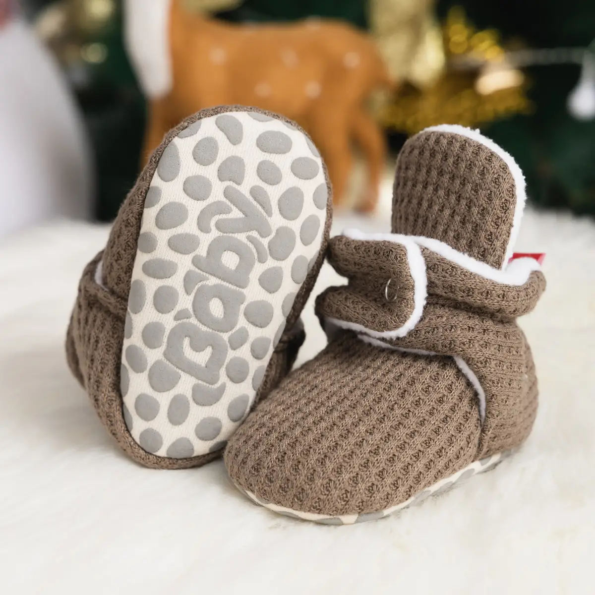 New Baby Socks with Buckle Strap Black Grey Brown — feature 16