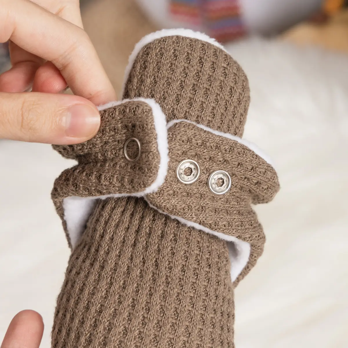 New Baby Socks with Buckle Strap Black Grey Brown — feature 19