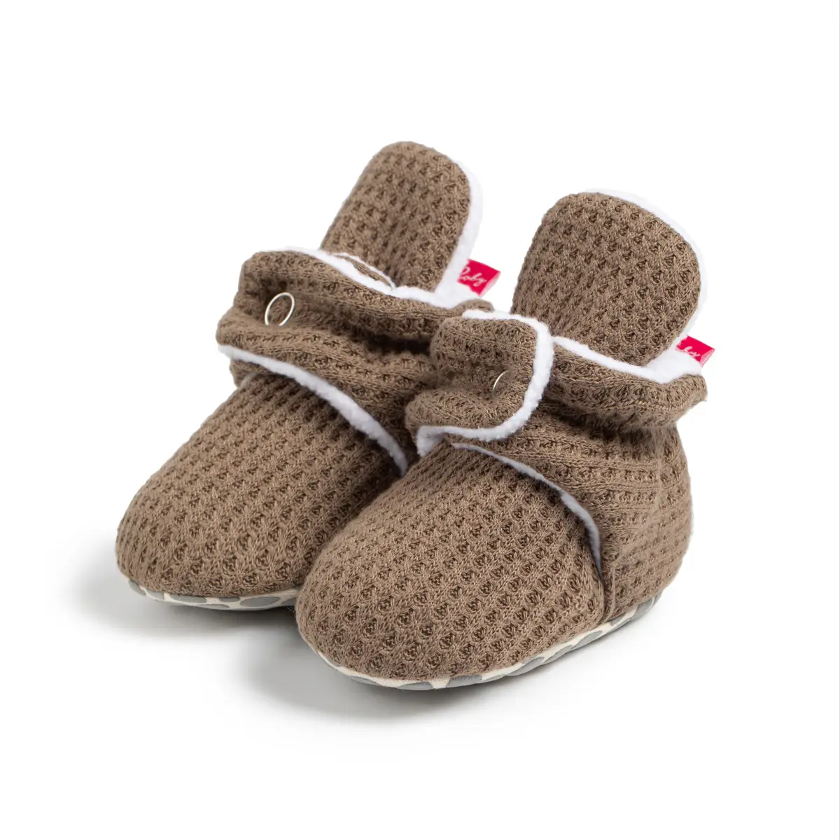 New Baby Socks with Buckle Strap Black Grey Brown