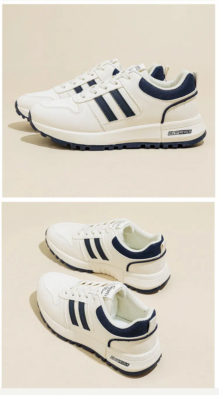 sneaker Women Ins Leather All-match 2024 Autumn New Thick Sole Non-slip Lightweight Explosive Forrest Gump Shoes for Women 5115 — feature 6