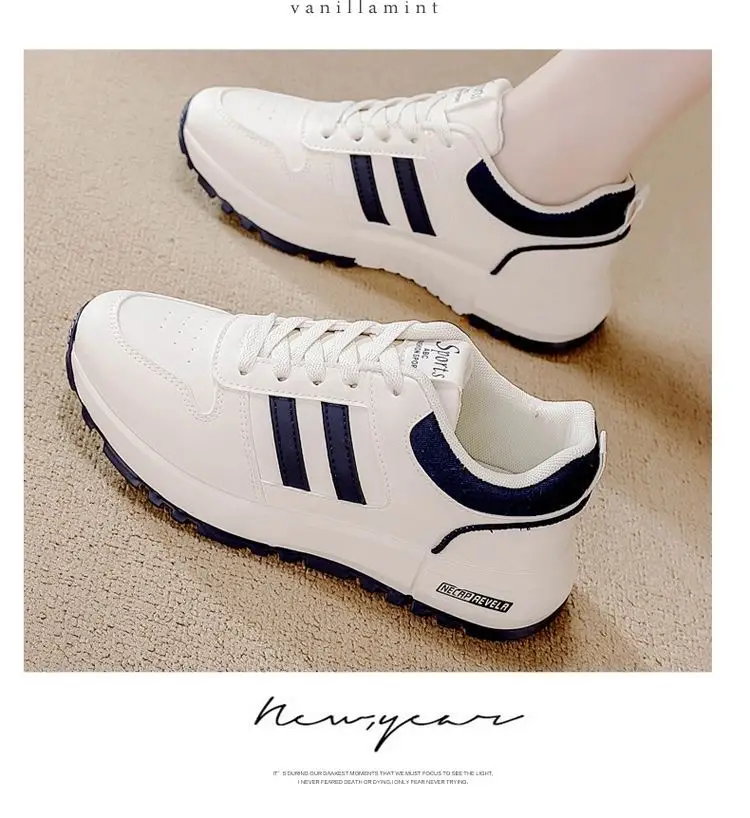 sneaker Women Ins Leather All-match 2024 Autumn New Thick Sole Non-slip Lightweight Explosive Forrest Gump Shoes for Women 5115 — feature 9